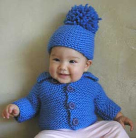 knitting pattern photo for #01 Chunky Baby Cardigan PDF Knitting Pattern