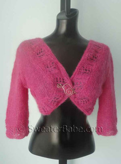knitting pattern photo for #36 Mohair Lace Bolero PDF Knitting Pattern