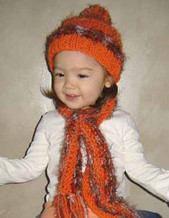 knitting pattern photo for #54 Sweet Baby Hat and Scarf Set Knitting Pattern