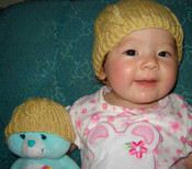 knitting pattern photo for #57 Cable Baby Beanie FREE Knitting Pattern