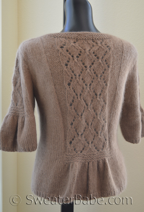 Knit Peplum Cardigan Pattern with Double-Knit Collar