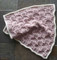 knitting pattern photo of #93 Wavy Lace Squares Baby Blaneket PDF Knitting Pattern