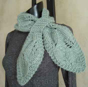 photo for #95 Falling Leaves Pull-Through Scarf PDF Knitting Pattern