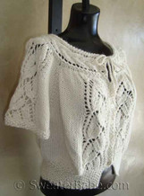 knitting pattern photo for #99 Flutter-Sleeved Blousy Lace Cardigan PDF Knitting Pattern