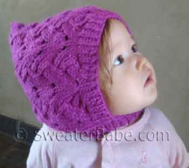 photo of #91 Fancy Stitch Pixie Baby Hat PDF Knitting Pattern