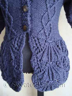 photo of #106 Shawl-Collar Nipped-Waist Cardigan PDF Knitting Pattern