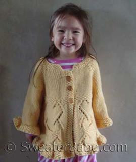 photo of #108 Girl's Ruffled Top-Down Cardigan PDF Knitting Pattern