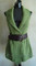 belted photo of #111 Long Lace Shawl-Collar Vest PDF Knitting Pattern