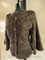 front photo of #128 Kimono Sleeve Sideways Cardigan & Cowl Set PDF Knitting Pattern without cowl
