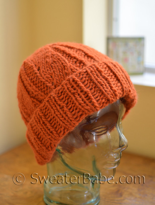 136 One Ball Chunky Cuffed Hat Pdf Knitting Pattern