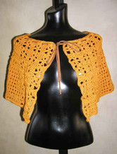 photo of #45 Suede Tie Capelet PDF Crochet Pattern