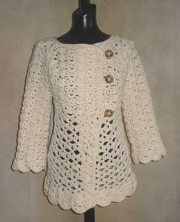 photo of #76 Vintage Top-Down Crochet Cardigan