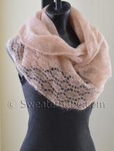 photo of #148 Blushing Lace Shawl Scarf PDF Knitting Pattern