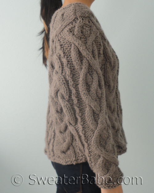 165 Ultimate Chunky Cabled Sweater Pdf Knitting Pattern