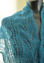 snowdrop and curved leaf lace scarf knitting pattern photo