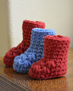 chunky crochet baby booties pattern