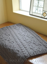 Threaded Cable Throw Knitting Pattern