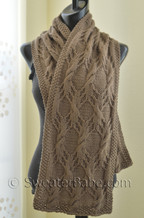 sprangle cable scarf knitting pattern