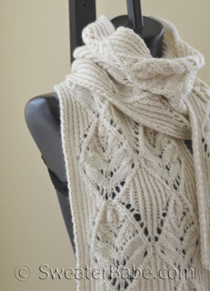 double orchid scarf (shown) or stole knitting pattern