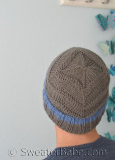 dreamcatcher hat knitting pattern, non-lace version