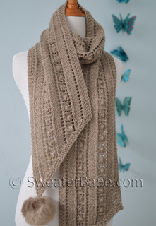 bias ribbon scarf pdf knitting pattern