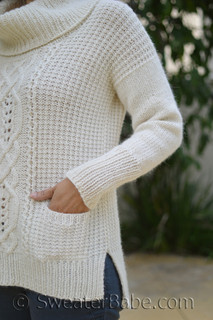 evelyn cowl neck sweater knitting pattern
