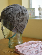 Riley cabled hat knitting pattern