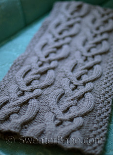 riley cabled cashmere scarf knitting pattern