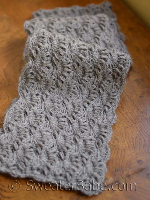 PDF Knitting Pattern for Alpaca Crochet Scarf from