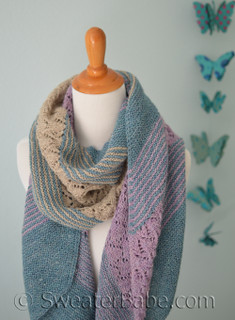 linen and lace shawl knitting pattern