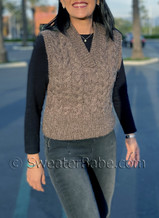evie cabled vest pdf knitting pattern
