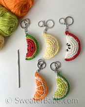adorable crochet fruit charms