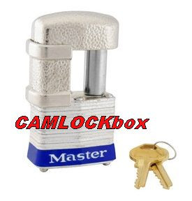Master Lock Armored Trailer Lock With Shackle Guard - Keyed