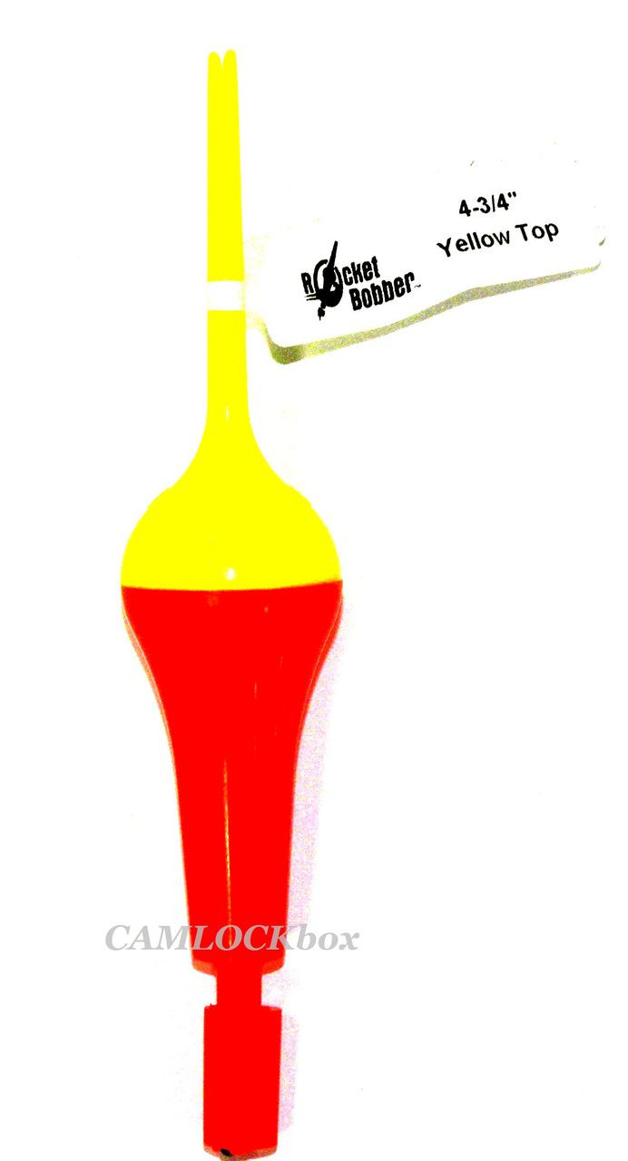 Tackle 2000 Rocket Bobber 4 3/4 Yellow Top (RB5112) - CAMLOCKbox