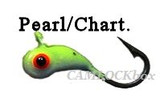 Maynards Skeeter Bug Ice Jig (2 Pack) - Pearl Chartreuse