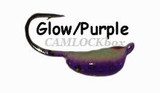 Maynards Banana Grub Tungsten Steel Ice Jig (2 Pack) - Glow Purple