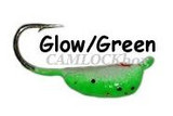 Maynards Banana Grub Tungsten Steel Ice Jig (2 Pack) - Glow Green