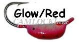 Maynards Banana Grub Tungsten Steel Ice Jig (2 Pack) - Glow Red
