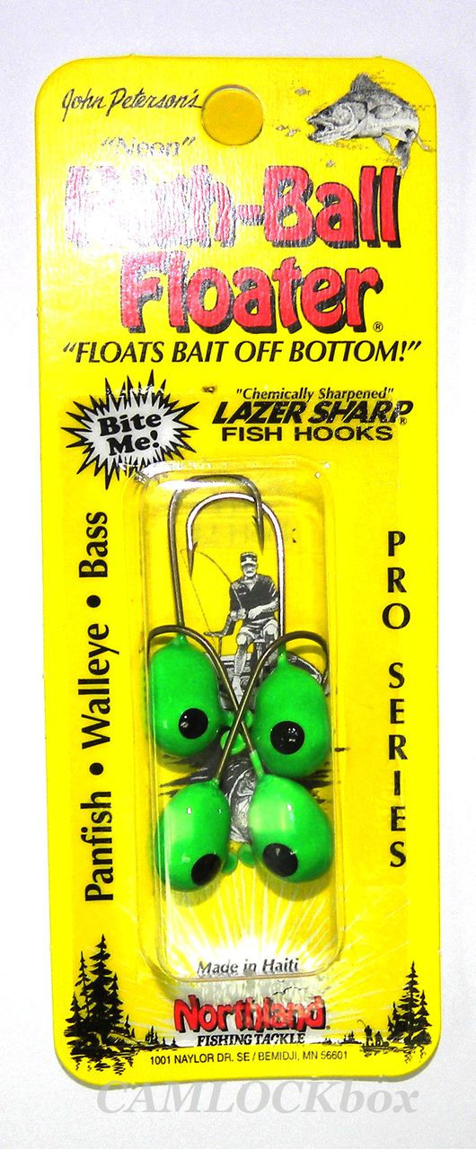 Northland Fishing Tackle High-Ball Floater Jig Heads #1 (4 Pack) Green -  CAMLOCKbox