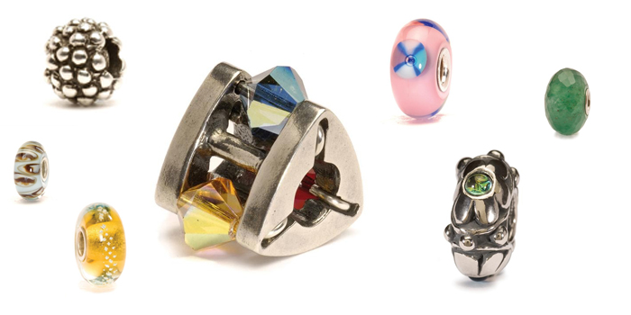 Retired Trollbeads Silver Charms, Glass Beads Retired Trollbeads Silver Charms, Glass Beads