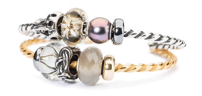 Trollbeads Silver Bangles with Silver Charms Trollbeads Silver Bangles with Silver Charms