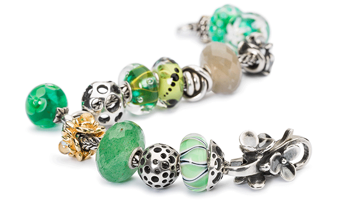Trollbeads bracelet with silver charms Trollbeads bracelet with silver charms