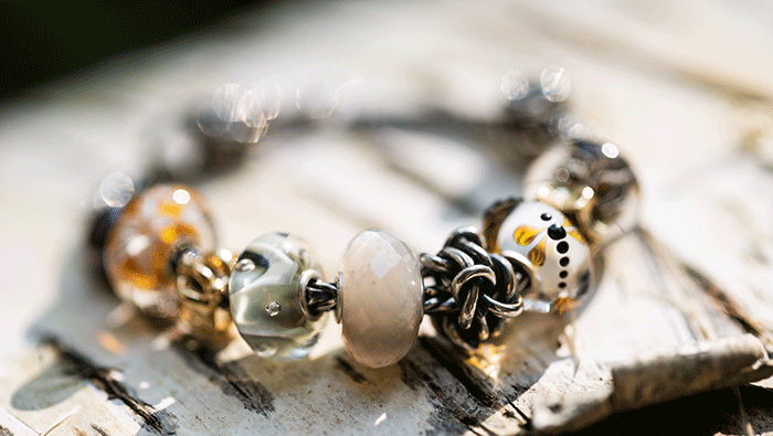 Trollbeads Bracelet with Silver Charm Spring 2019 Trollbeads Bracelet with Silver Charm Spring 2019