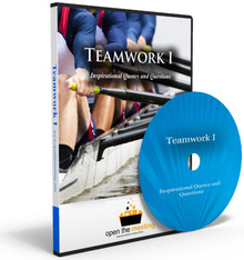 Need a video to uplift and inspire your team or organization? Teamwork I DVD is a collection of teamwork quotes and questions played to a beautiful soundtrack and stunning high resolution photos. This DVD is perfect for playing prior to a meeting, presentation or training as people are walking in.