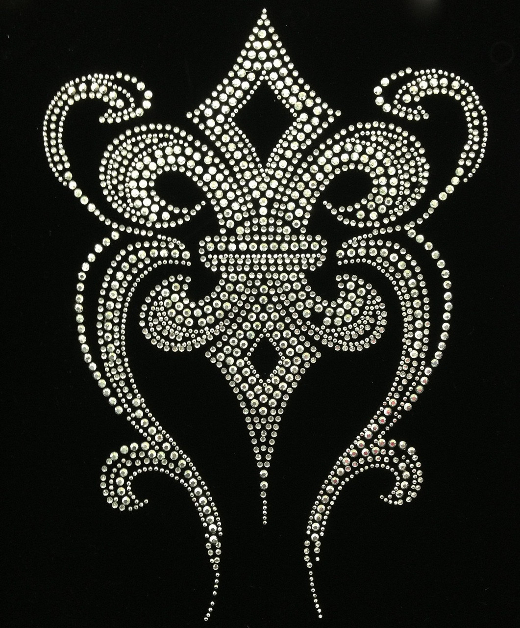 Large FDL Fleur De Lis (Clear) Rhinestone Transfer - Texas Rhinestone