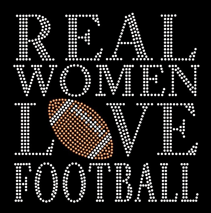 Real Women love Football New Rhinestone Transfer Iron on - Texas ...