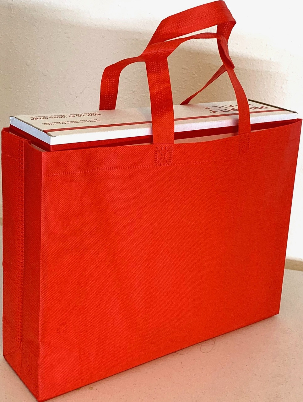 Tote Bag (Red) 15"W x 11.5"H x 4"Deep Texas Rhinestone