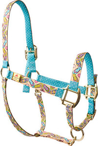 Red Haute Horse FL1404 L Equine Elite Horse Halter Fall Leaves