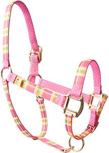 Madras Pink High Fashion Horse Halter