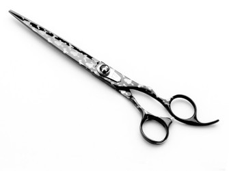 

 

 

    Excellent quality professional grooming shear

    Forged in China, Japanese Hitachi 440C stainless steel

    Offset camelback handle design with a slight bent down thumb hole for extra comfort

    Black titanium finish with silver dog pattern

    Adjustable dial system featuring scottish terrier dog

    Semi-convex edge for a crisp, clean cut

    9" shear has dog pattern finish on blade only


    Available in 7”, 8”, and 9”